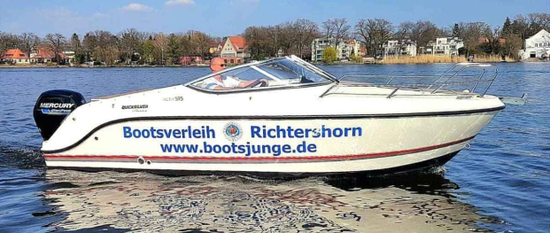 Motorboot Führerscheinpflichtiges Motorboot 90 PS Quicksilver 595 ?Ilse? mieten in Berlin Köpenick Grünau mieten