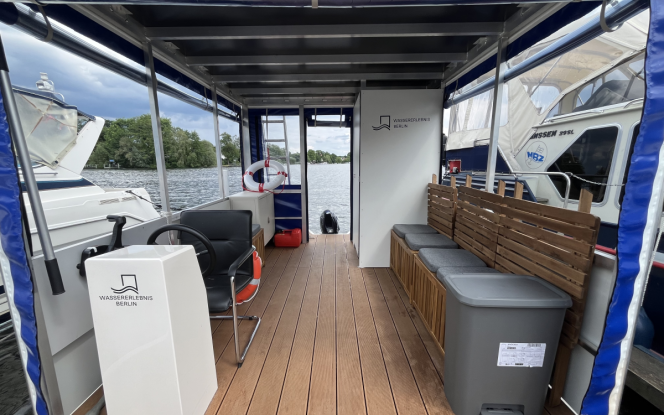 Floss IsLa I - Grillboot  - Eventboot - auf dem Tegeler See - bis zu 14 Personen - Wassererlebnis-Berlin Bild 7