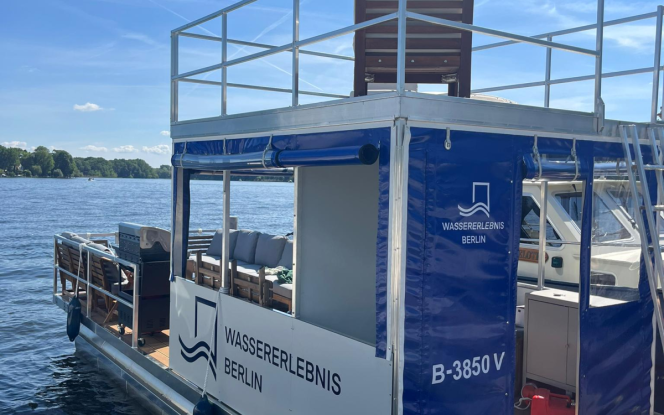 Floss IsLa I - Grillboot  - Eventboot - auf dem Tegeler See - bis zu 14 Personen - Wassererlebnis-Berlin Bild 4