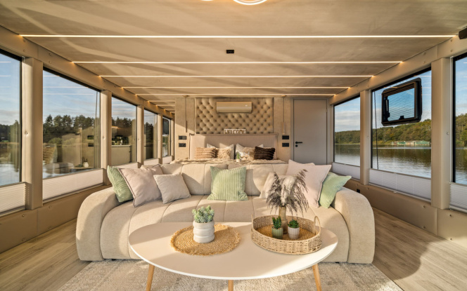 Hausboot 5 Sterne Ferienwohnung mit Blick auf den See | Lake Suite Bild 6