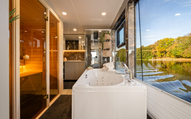 Hausboot 5 Sterne Ferienwohnung mit Blick auf den See | Lake Suite Bild 15