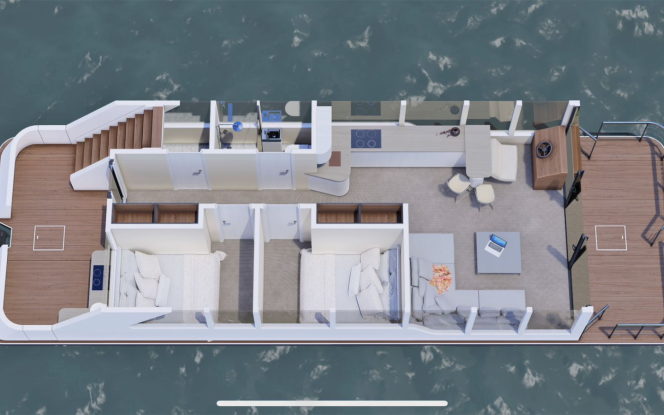 Hausboot Luxboot Sweet Dreams bis 6 Personen, führerscheinfrei mieten Bild 5