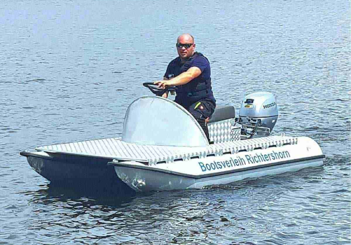 Jetski Alu Jetski 15 PS führerscheinfrei in Berlin Köpenick Grünau mieten Bild 1
