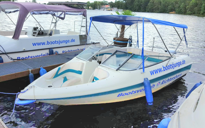 Motorboot Führerscheinfreies Motorboot Bowrider ”Manja” in Berlin Köpenick Grünau mieten Bild 2