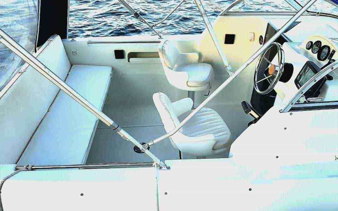Motorboot Führerscheinpflichtiges Motorboot 90 PS Quicksilver 590 ”Jaqueline” in Berlin Köpenick Grünau mieten Bild 3