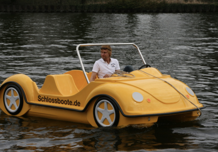 Tretboot Tretboot Beetle gelb Bild 1