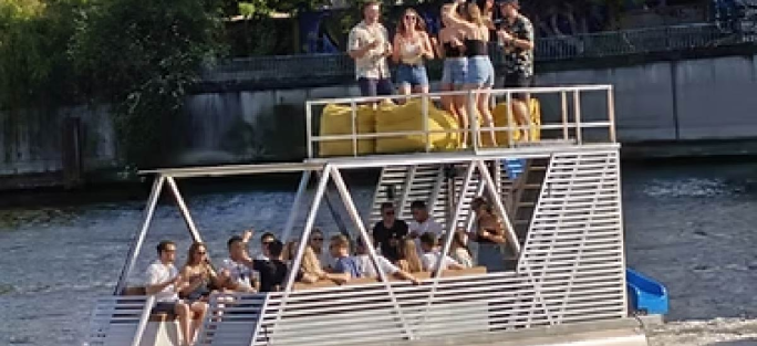Floss 18 Personen Premiumfloß ?CALA LUNA 2? / Führerscheinfrei mieten