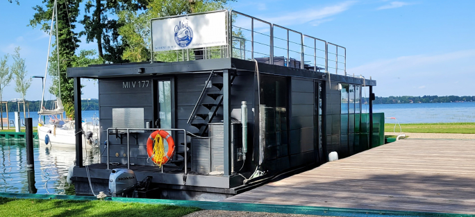Hausboot Eden- Luxus Hausboot mit Sauna- führerscheinfrei- mieten