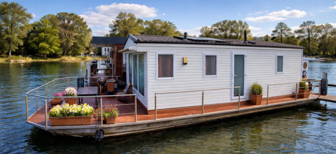 Hausboot Hausboot Ahoi-Boot ? führerscheinfrei bei Berlin | 4 Pers | Sonnenterrasse mieten