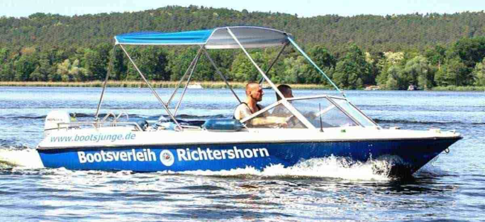 Motorboot Führerscheinfreies Motorboot Lotos mieten in Berlin Köpenick Grünau mieten