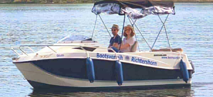 Motorboot Führerscheinfreies Motorboot Quicksilver 455 ?Willi? mieten in Berlin Köpenick Grünau mieten