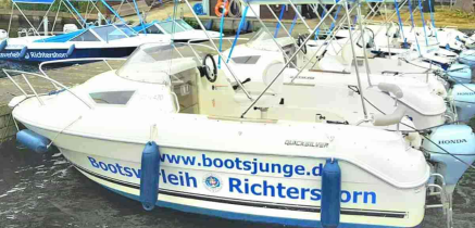 Motorboot Führerscheinfreies Motorboot Quicksilver 470 ?Evi? in Berlin Köpenick Grünau mieten mieten