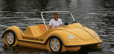 Tretboot Tretboot Beetle gelb mieten