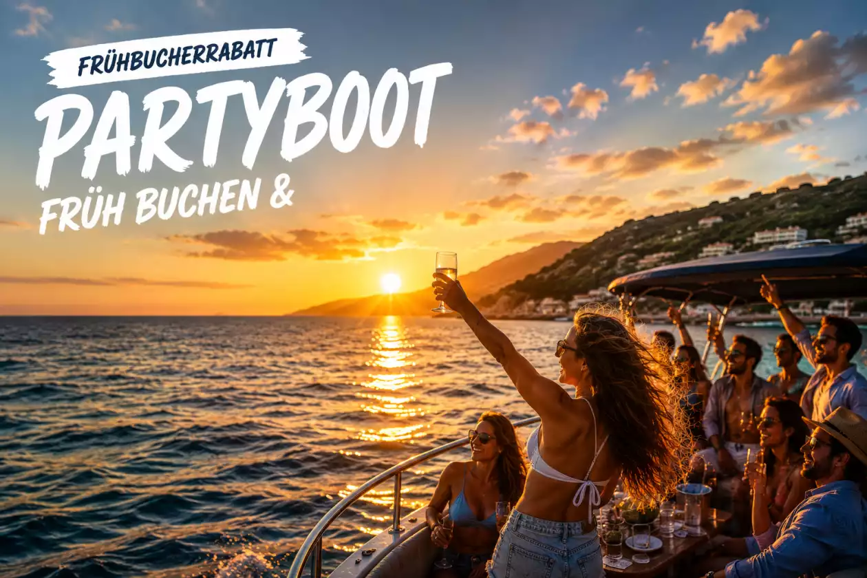 Frühbucherrabatt Partyboot