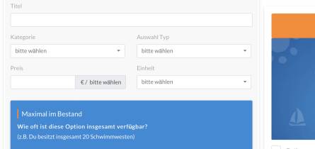 mietboote Bootscharter Boot Option Buchungssystem