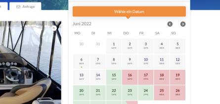 mietboote Bootscharter Verfügbarkeitskalender Buchungssystem