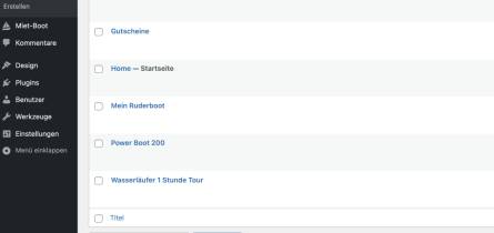 mietboote Bootscharter Wordpress Plugin Buchungssystem