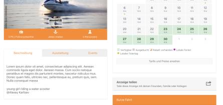 mietboote Bootscharter Wordpress Plugin Buchungssystem