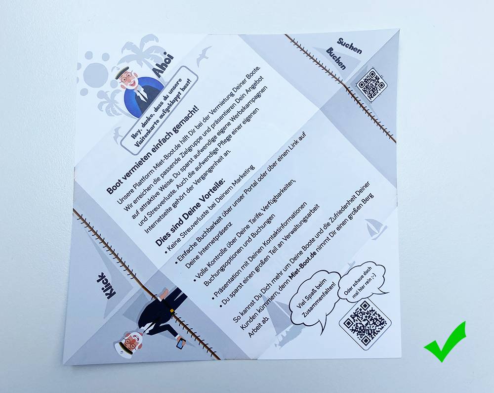 Papierschiff falten Anleitung  05