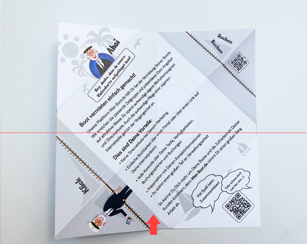 Papierschiff falten Anleitung  09