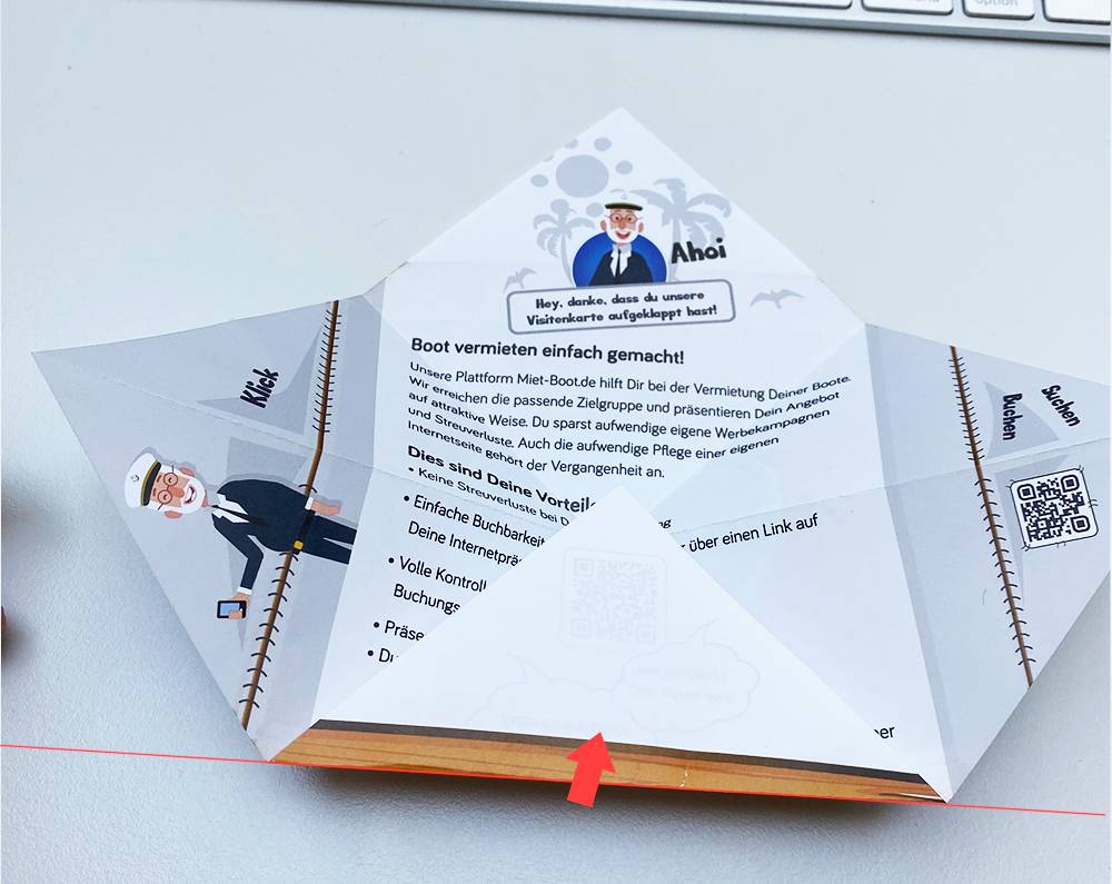 Papierschiff falten Anleitung  14