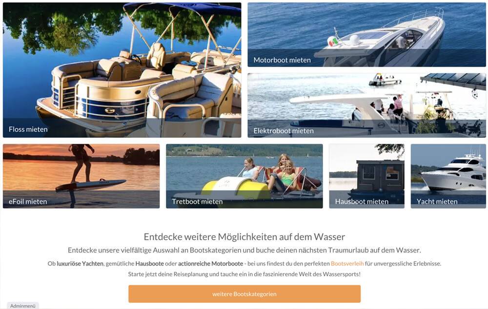 Buchungssystem Bootsverleih