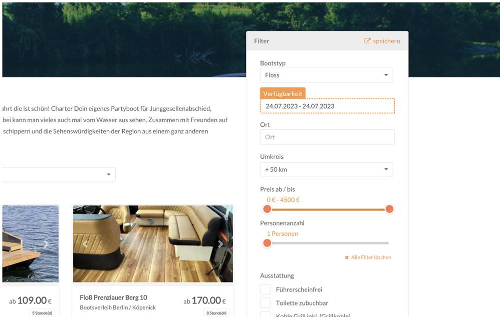 Buchungssystem Bootsverleih