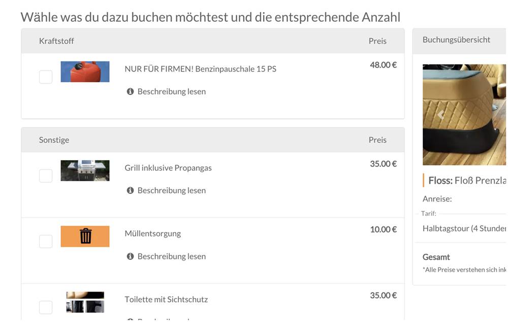 Buchungssystem Bootsverleih