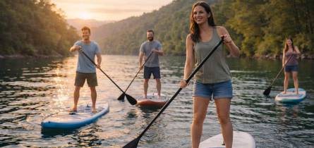 SUP-Tour auf dem Wasser