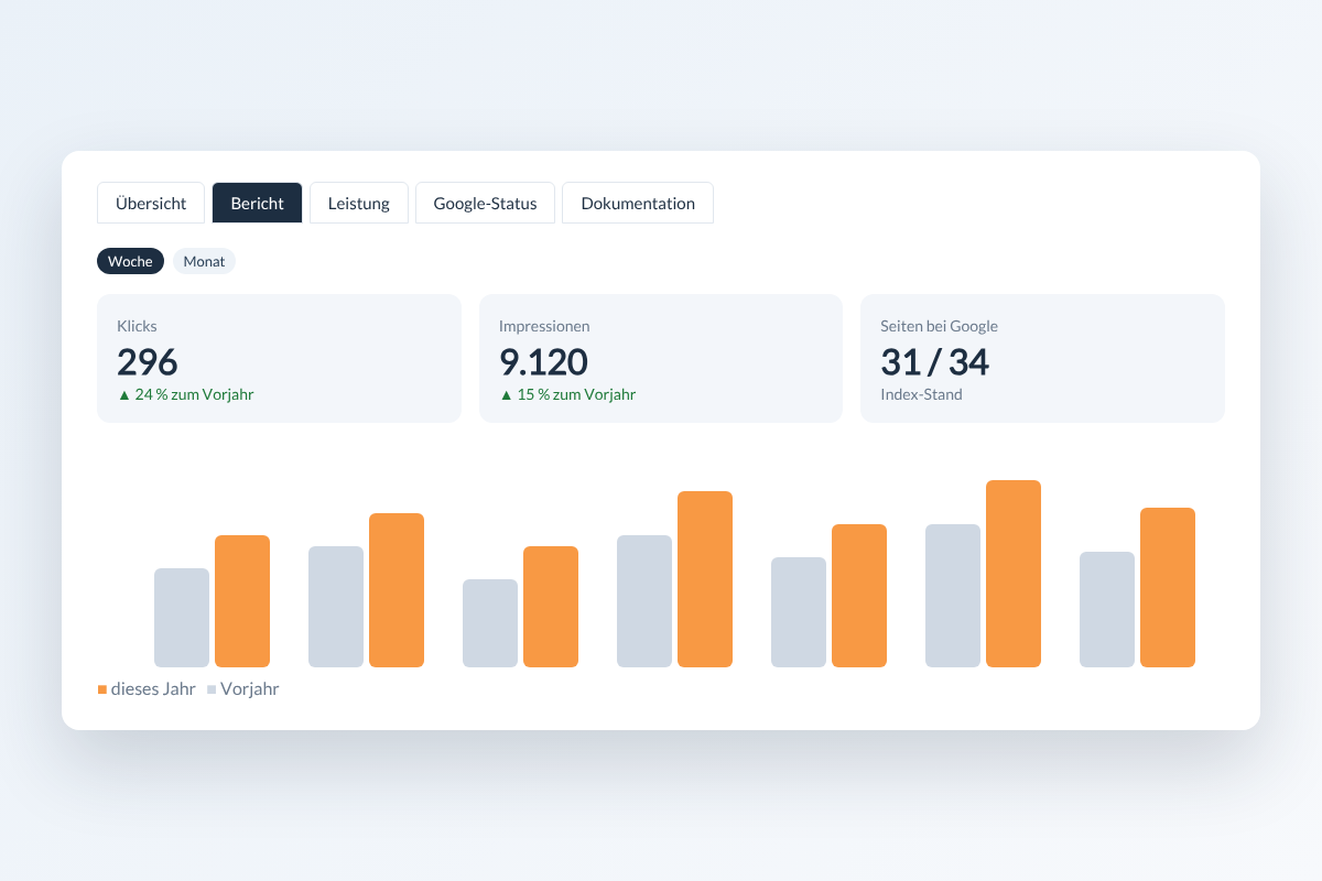 SEO-Check Bericht im Miet-Boot WordPress-Plugin