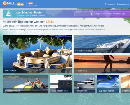 Last-Minute Boote mieten - online Verfügbarkeit prüfen