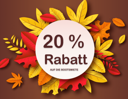 20 % Rabatt auf die Bootsmiete - Herbs20 - Gutscheincode