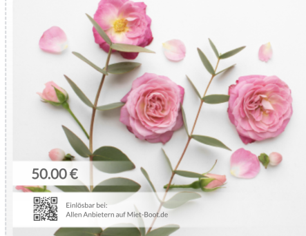 Gutschein für eine Bootstour zum Muttertag