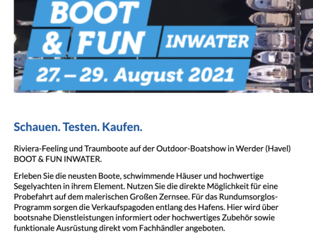 Inwater-Bootsschau 2021